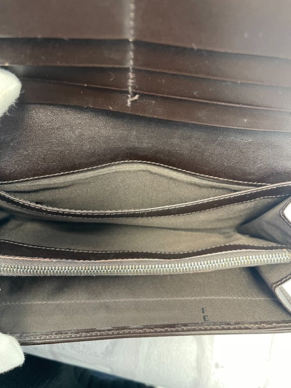Fendi Zucca FF Canvas Long Wallet w/ Leather Trim - Preowned - Picture 4 of 15